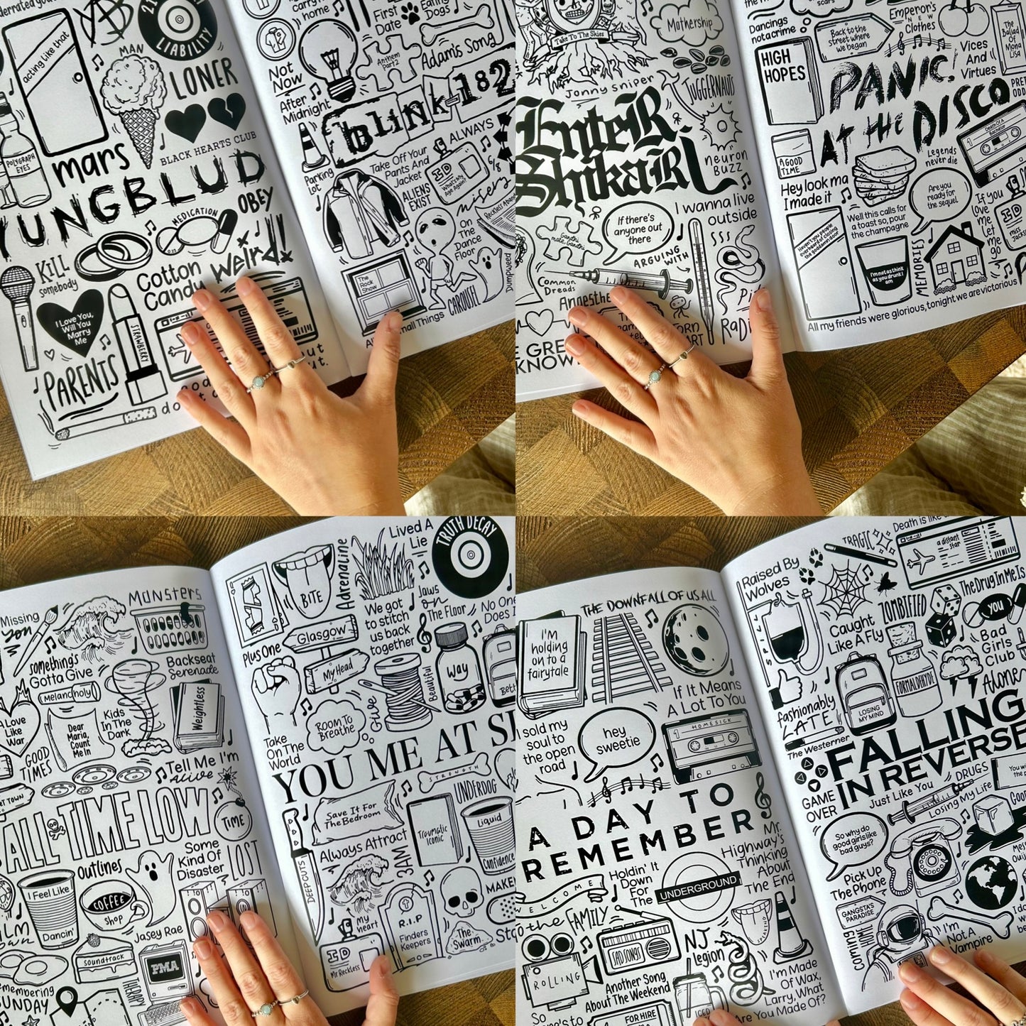Rock colouring book