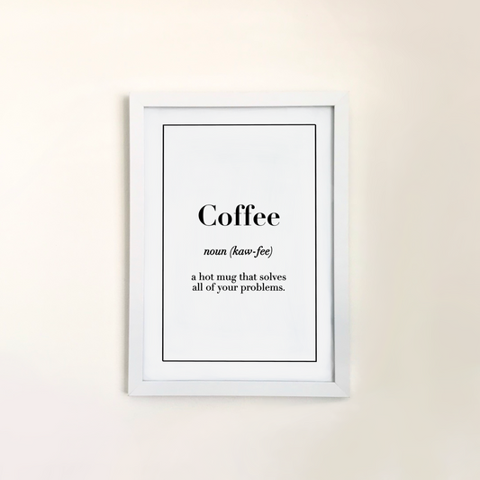 Coffee definition print