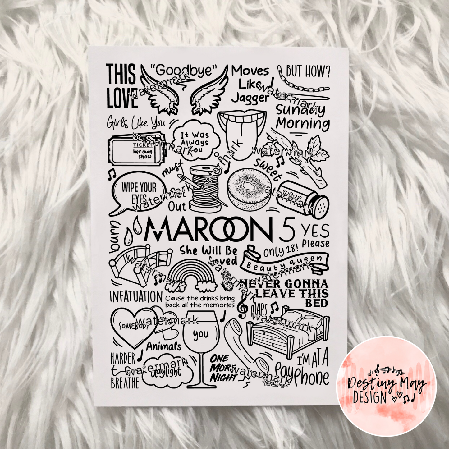 Imprimé Maroon 5