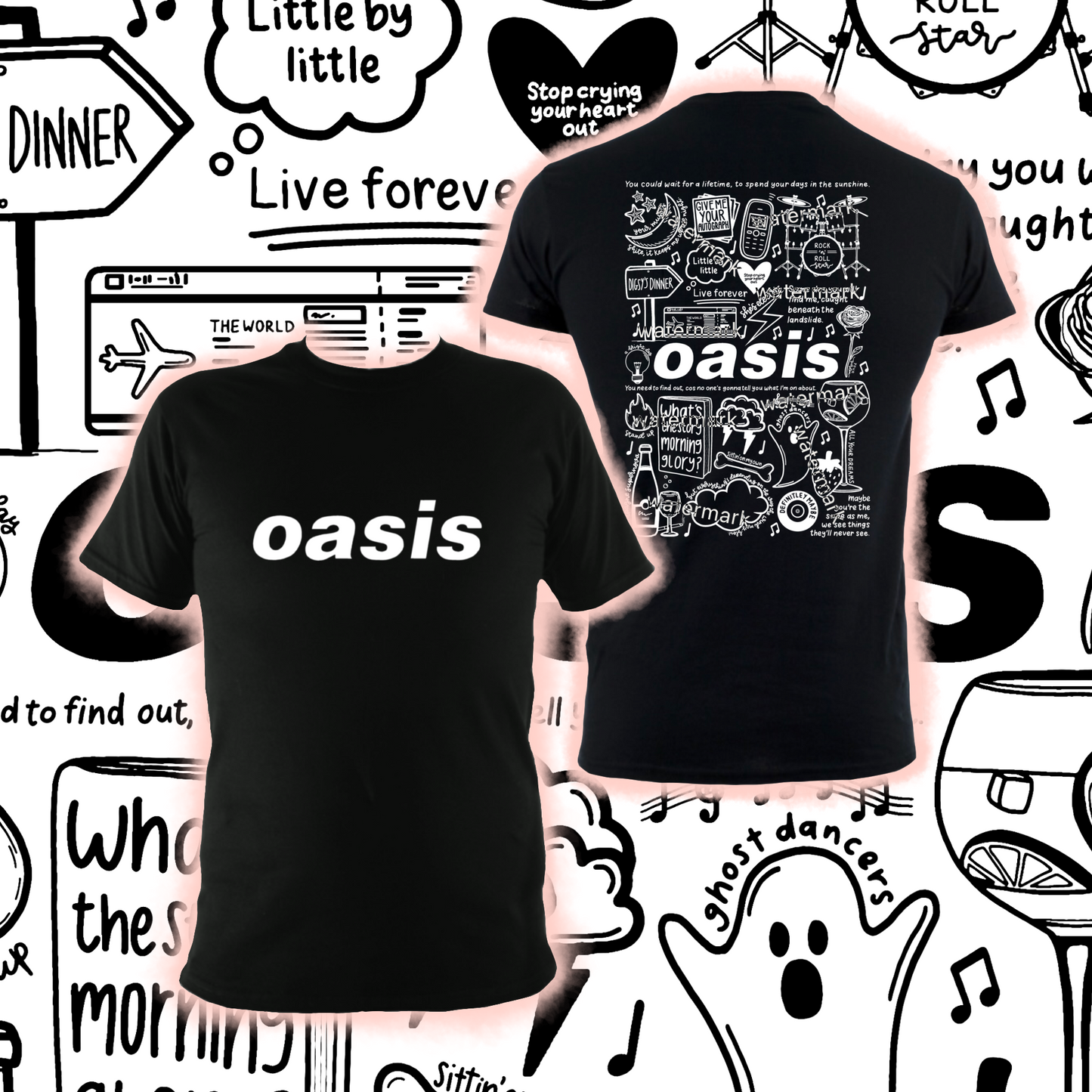 Oasis double sided t shirt