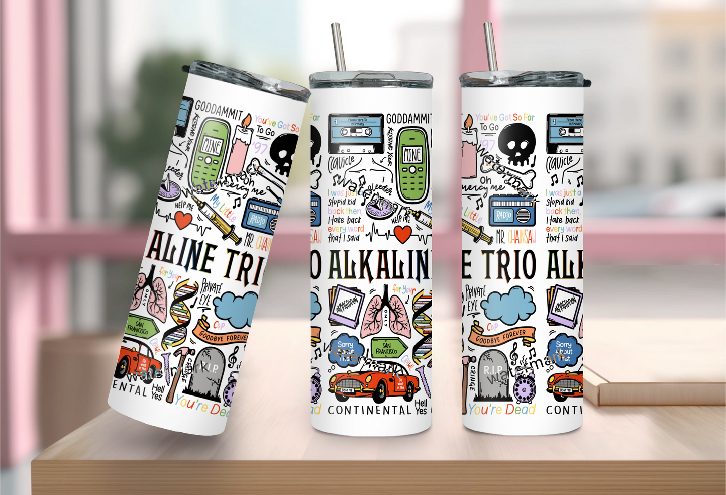 Alkaline Trio tumbler