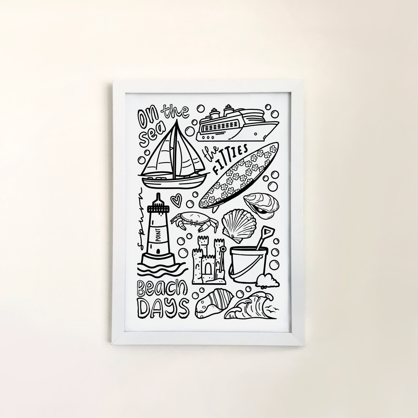 Cleethorpes fitties beach print