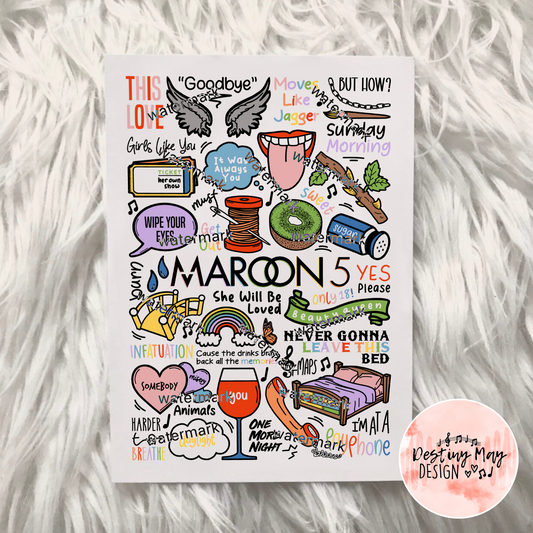 Imprimé Maroon 5