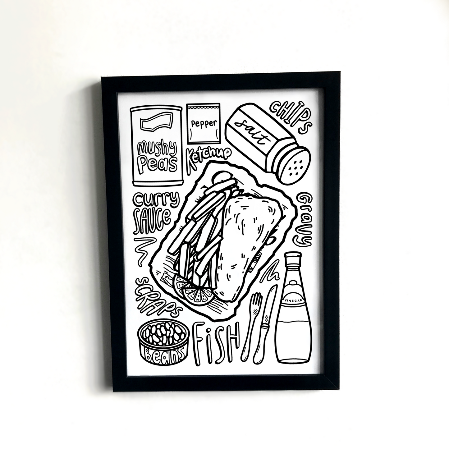 Cleethorpes fish and chips print