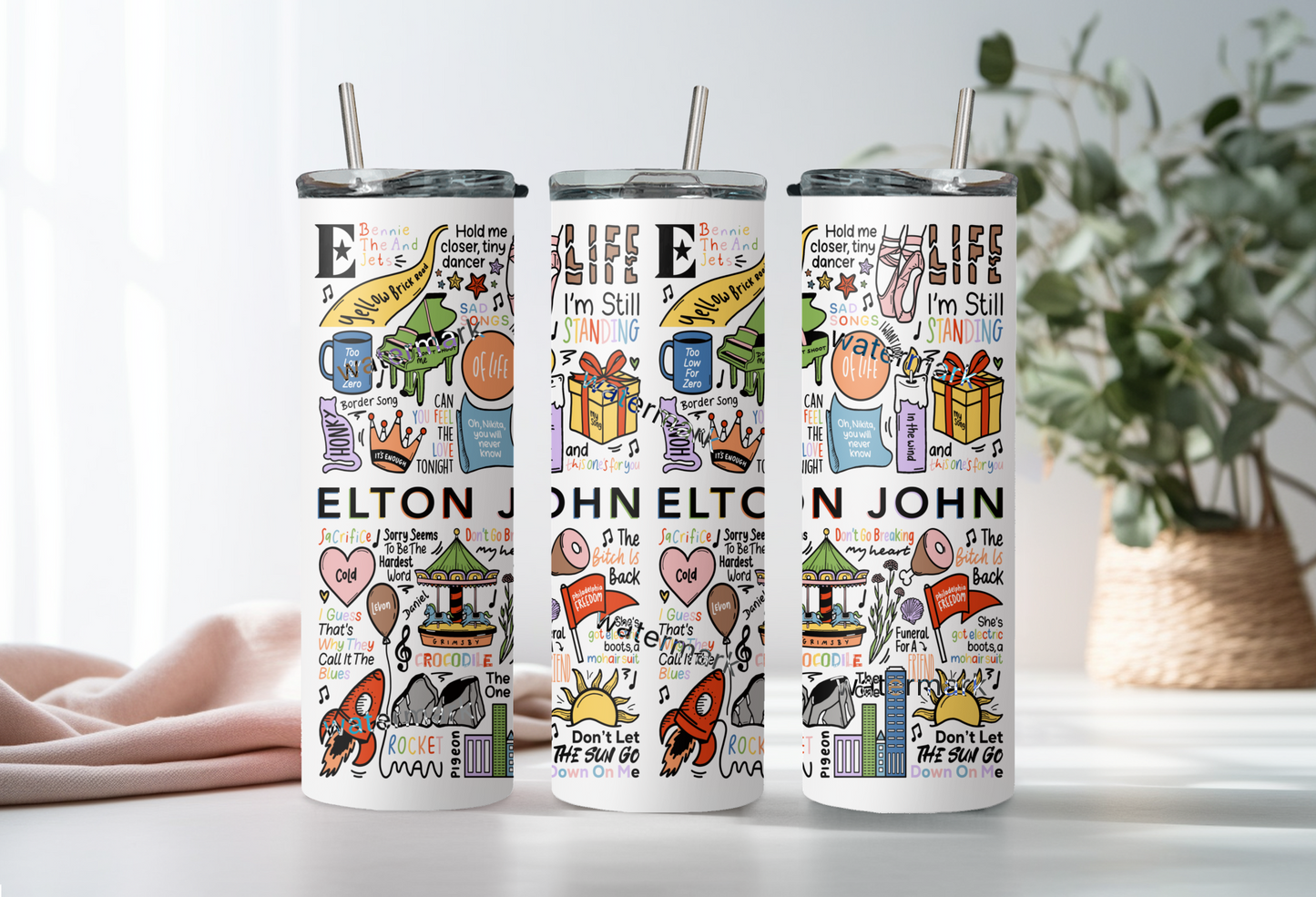 Elton John tumbler