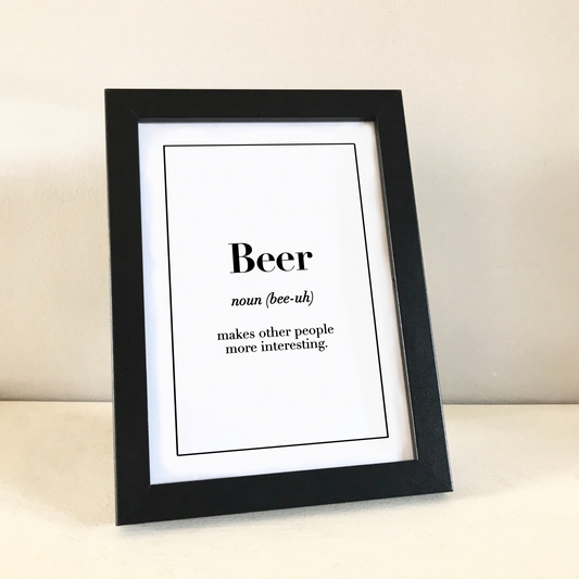 Impresión de definición de cerveza