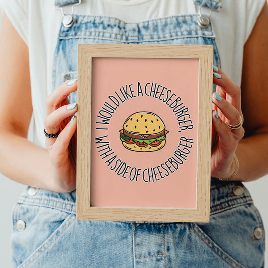 Gilmore Girls cheeseburger print