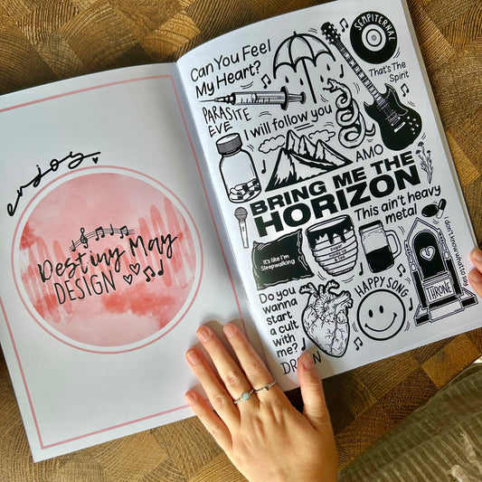 Rock colouring book