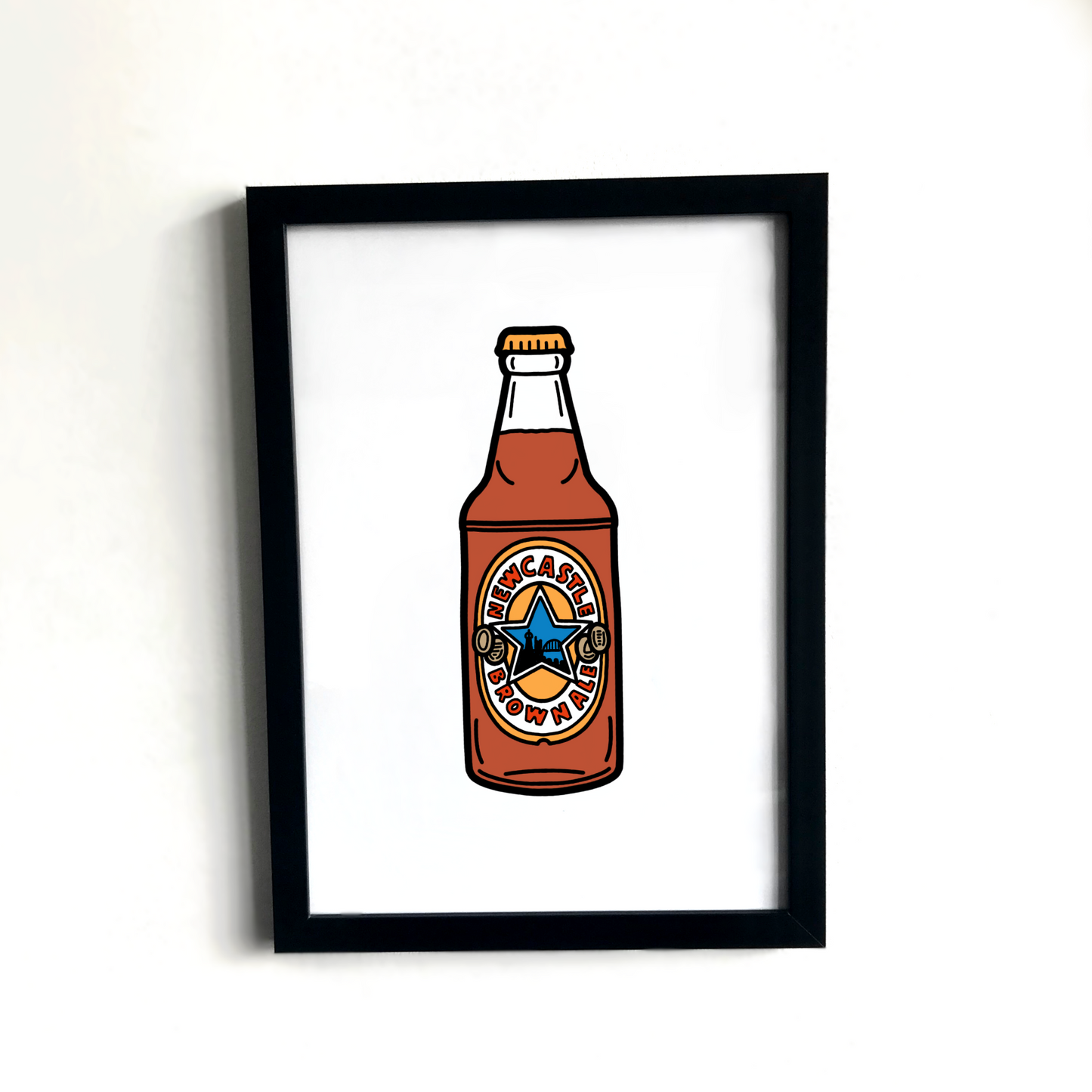 Impresión de cerveza marrón Newcastle