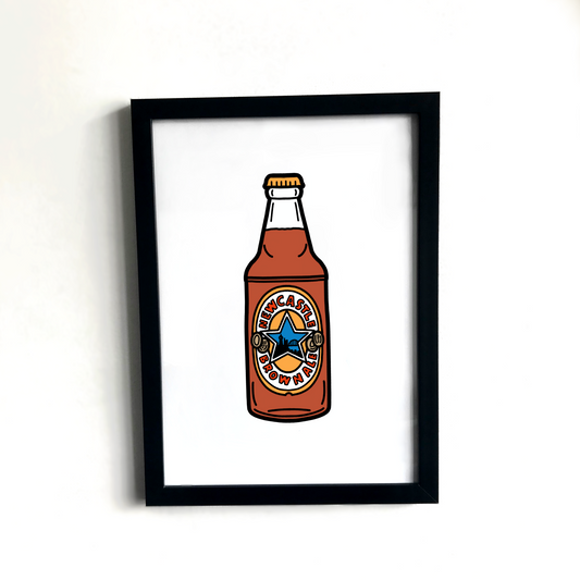 Impresión de cerveza marrón Newcastle