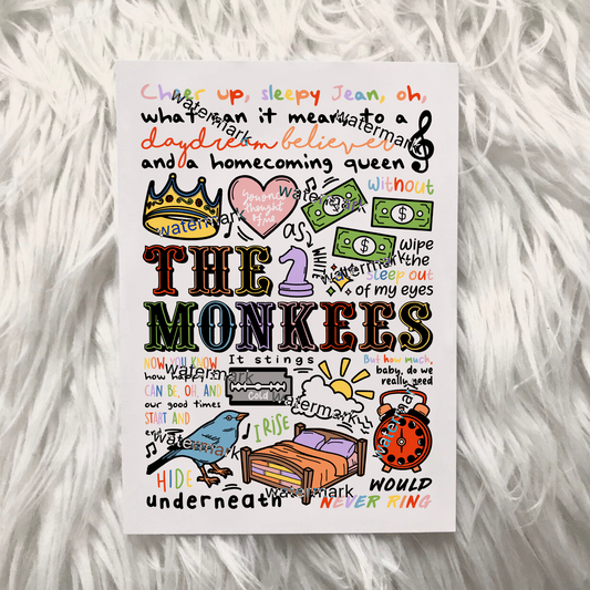 L'imprimé du croyant rêveur des Monkees