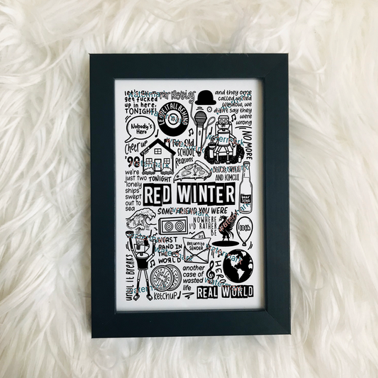Imprimé hiver rouge