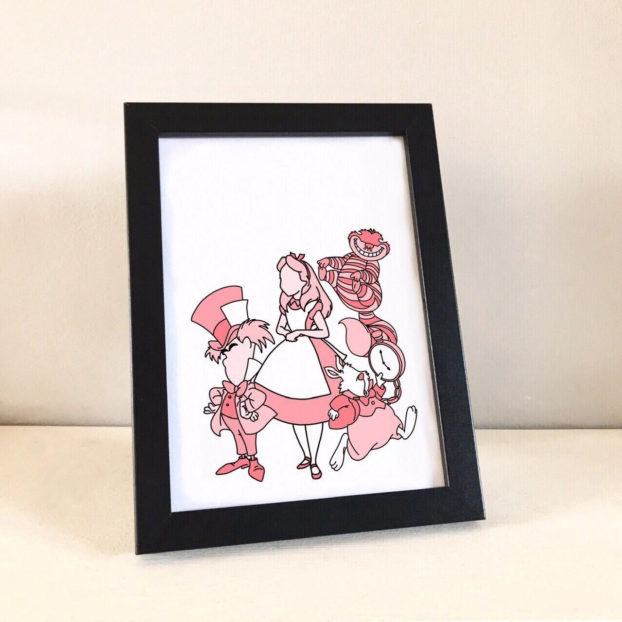 Alice In Wonderland faceless print