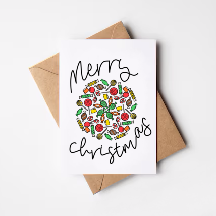 Christmas candy card