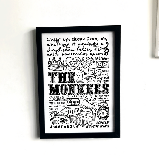 L'imprimé du croyant rêveur des Monkees