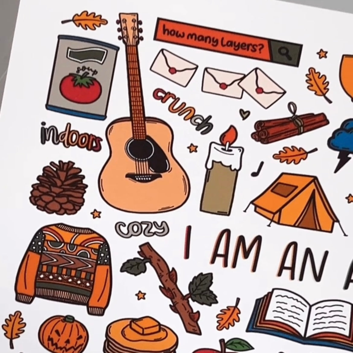 I am an autumn print