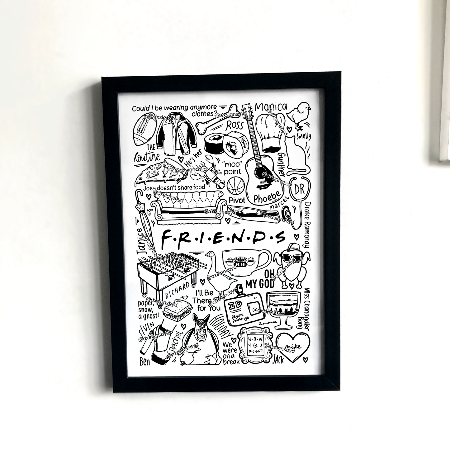 Friends TV show print