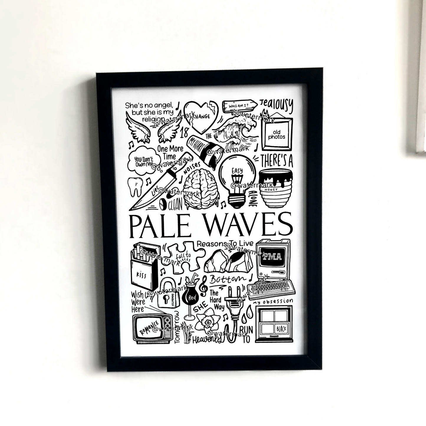 T-shirt vagues pâles