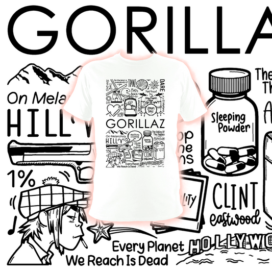 camiseta gorillaz