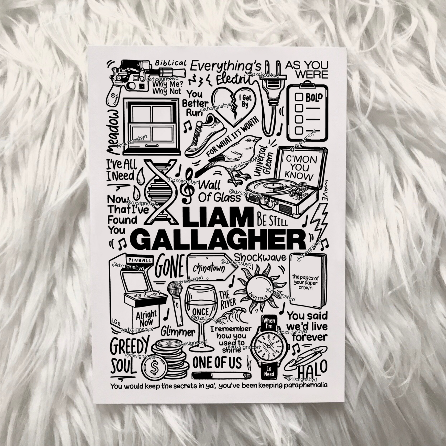 Imprimé Liam Gallagher
