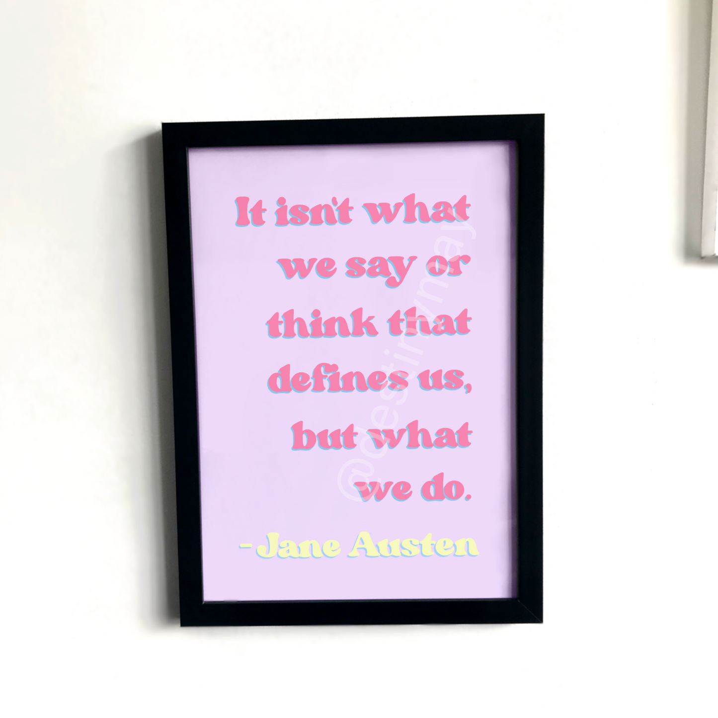 Impresión de citas de Jane Austen