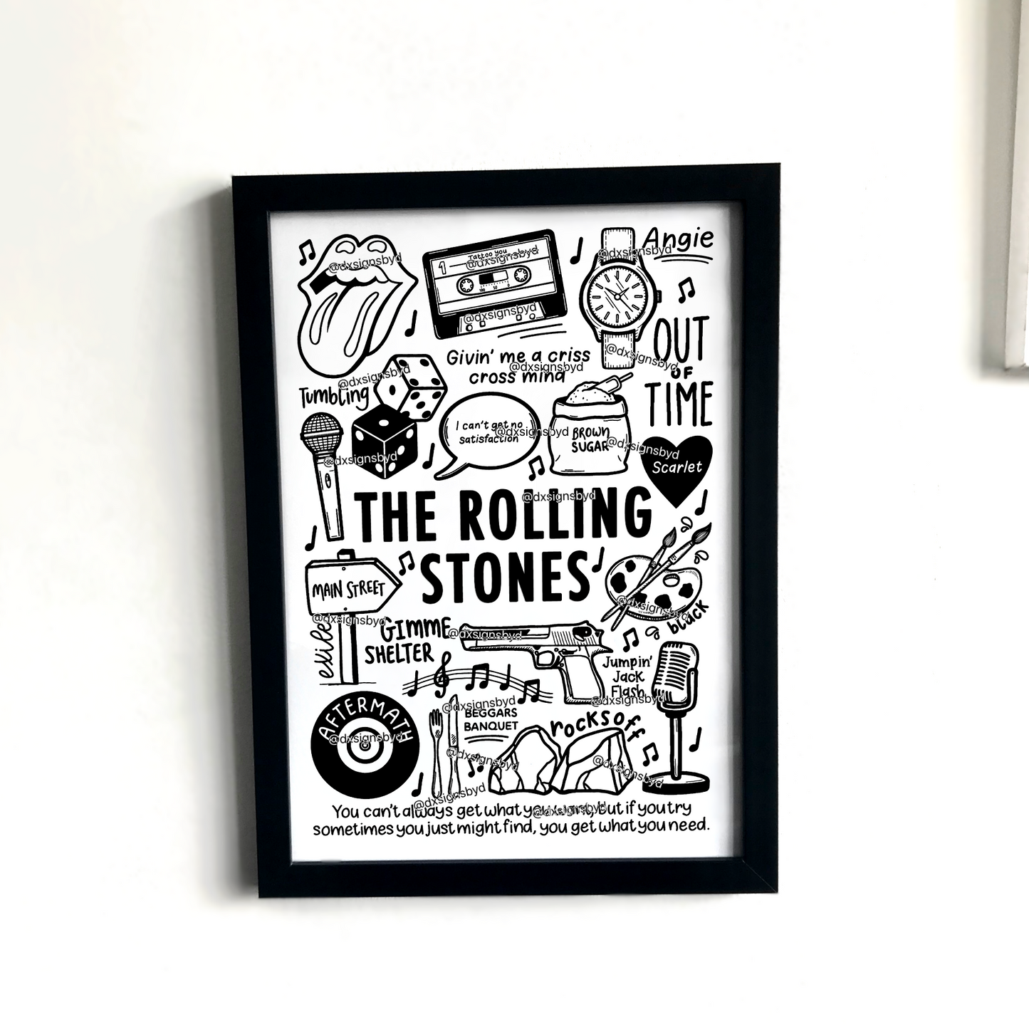 Impresión de los Rolling Stones