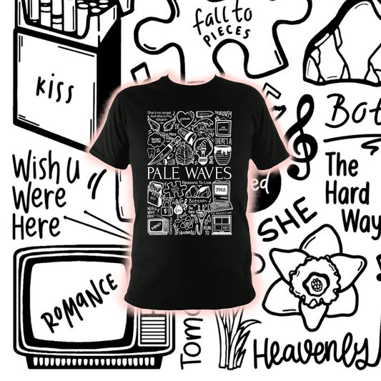 Camiseta olas pálidas