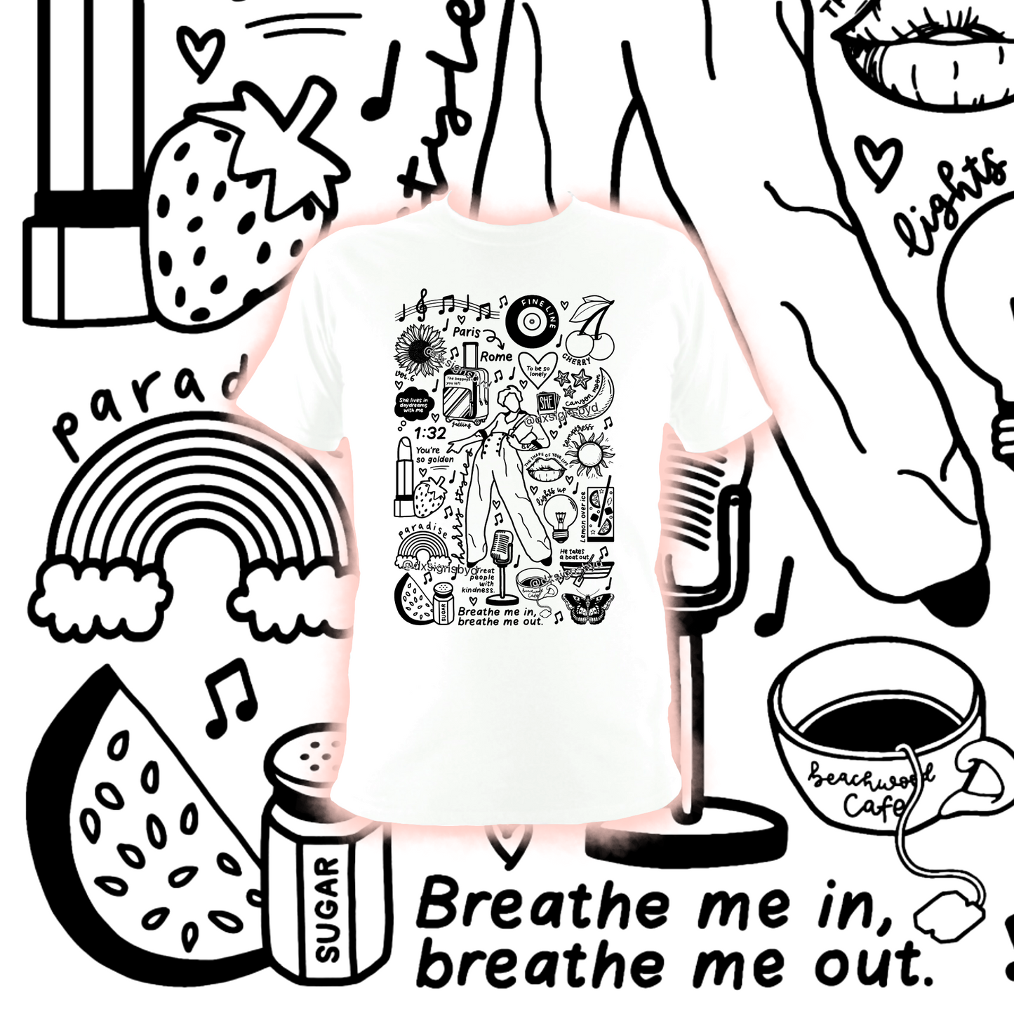 Camiseta Harry Styles Línea Fina