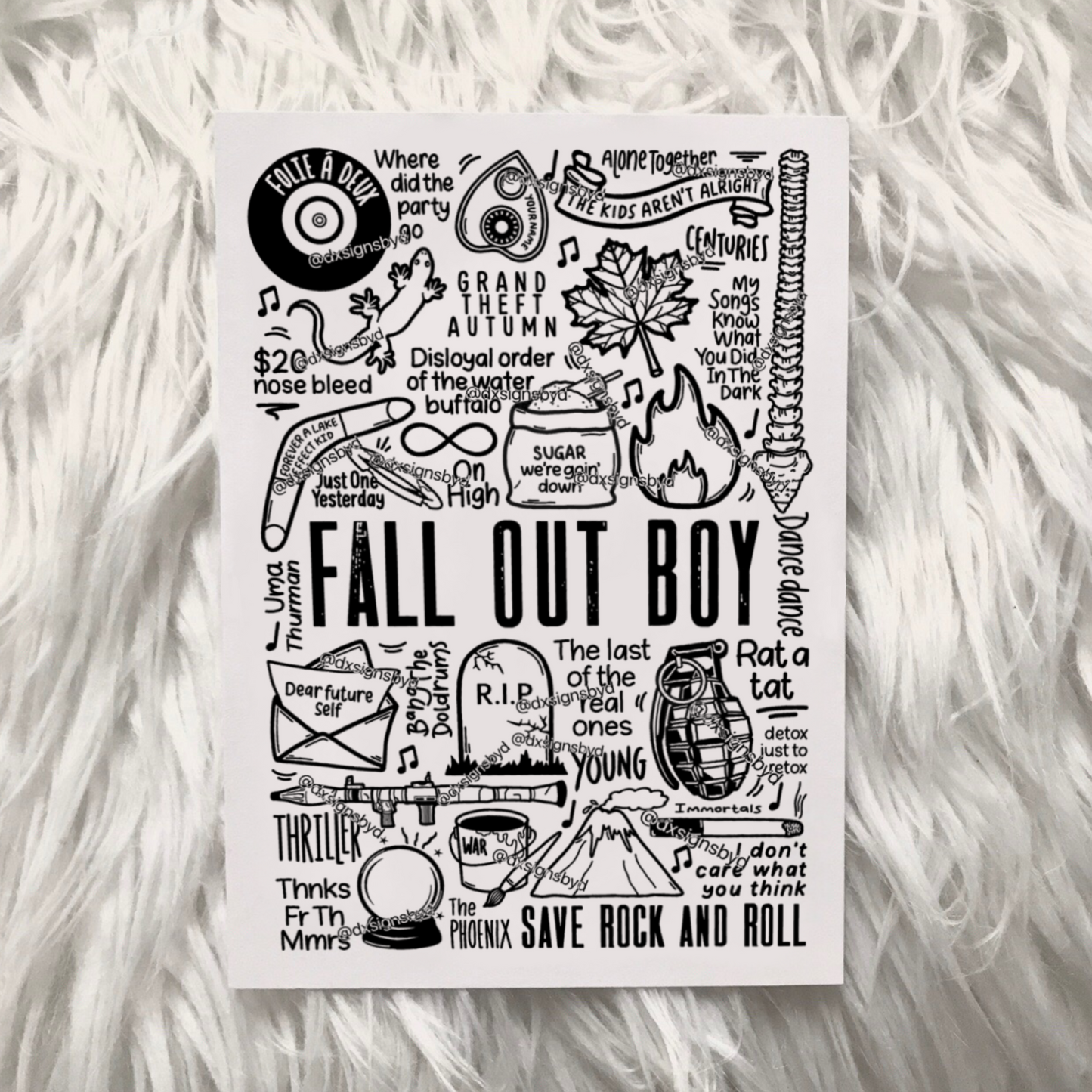 Imprimé Fall Out Boy