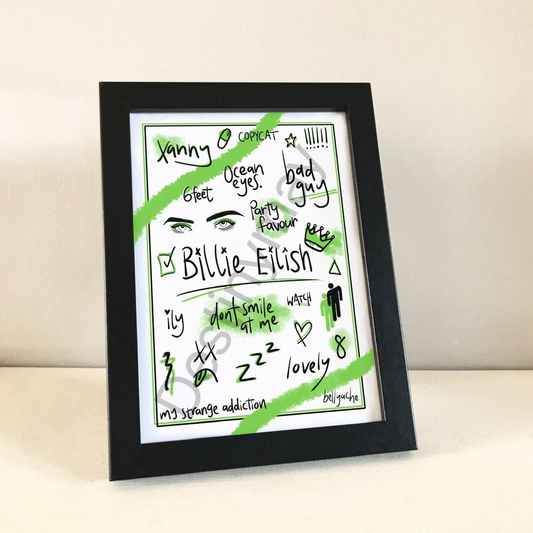 Imprimé vert Billie Eilish
