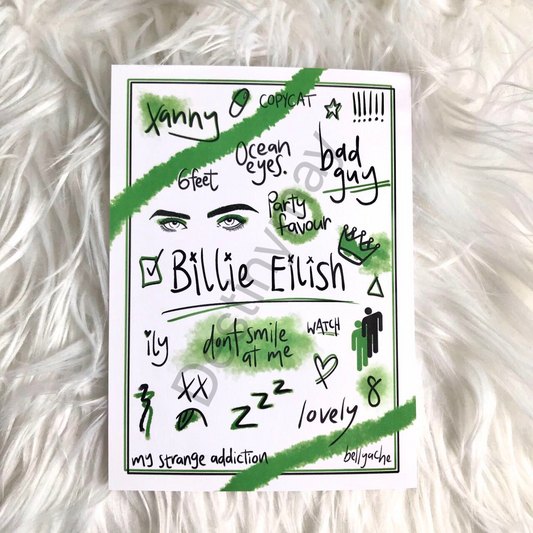 Imprimé vert Billie Eilish