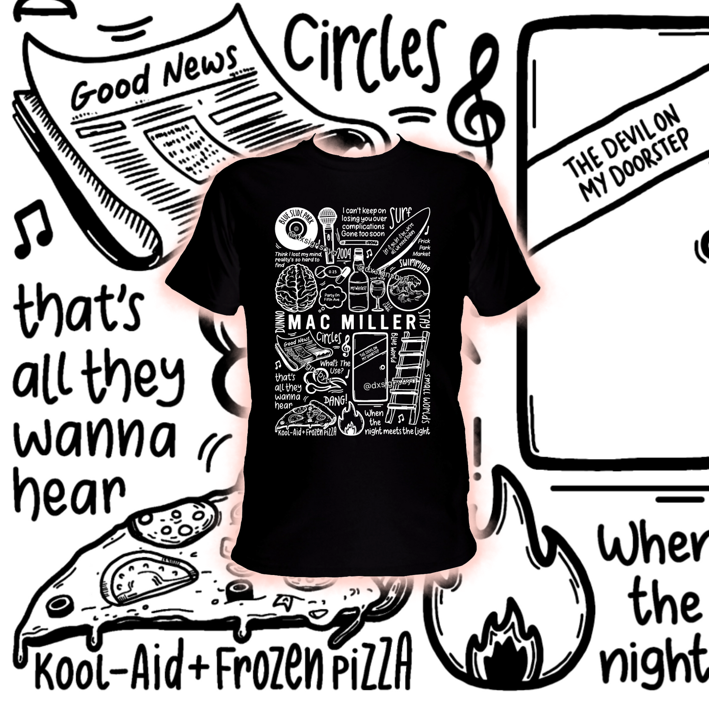 T-shirt Mac Miller