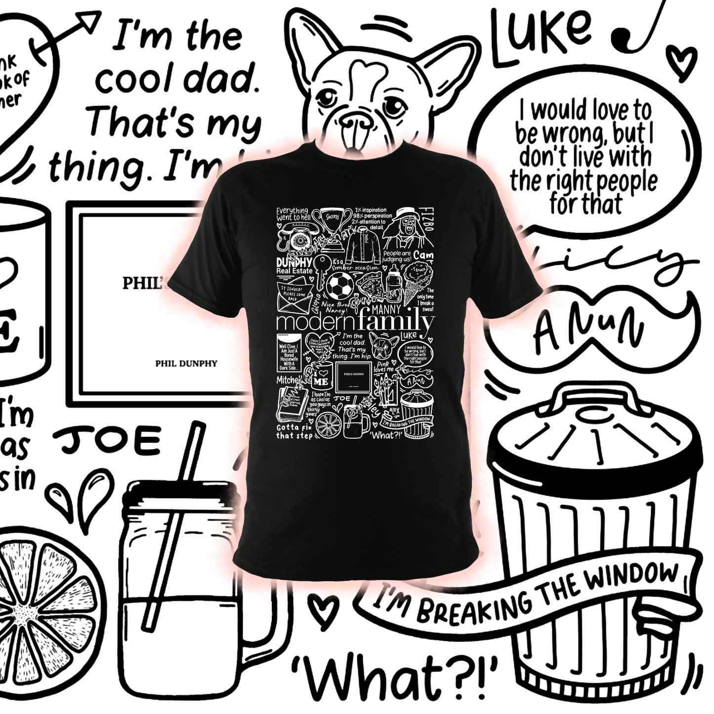 T-shirt Famille Moderne
