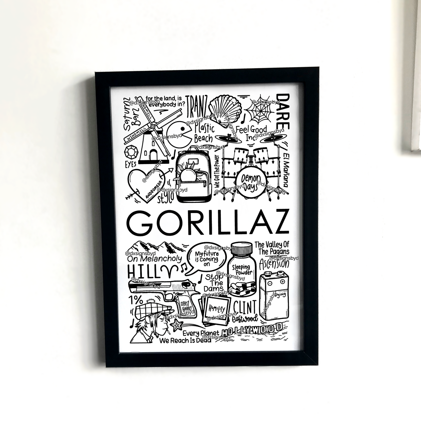 Imprimé Gorillaz