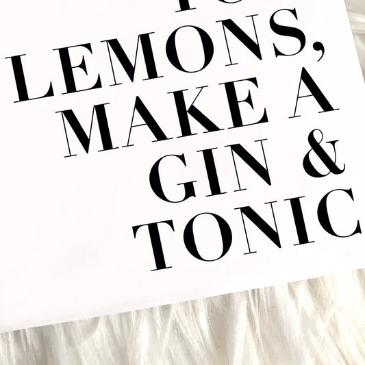 Gin and tonic print