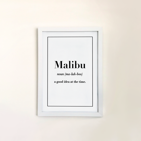 Malibu definition print