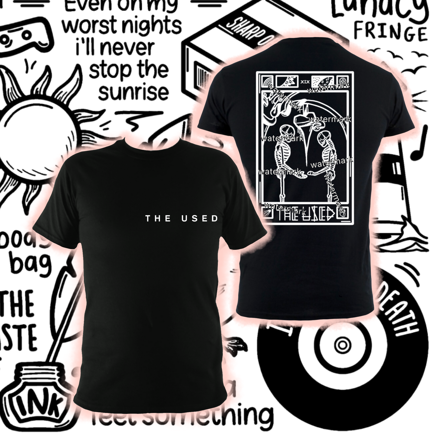 The Used two sided t shirt