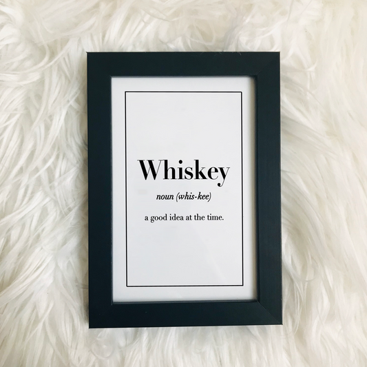 Impresión de definición de whisky