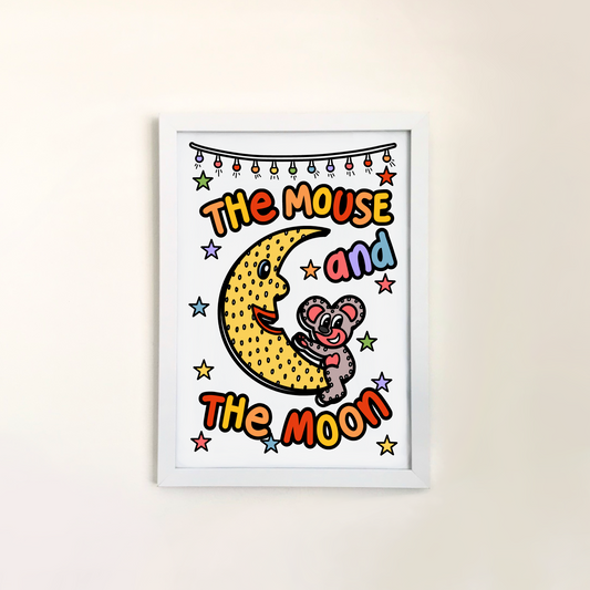 Cleethorpes mouse and moon print
