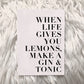 Gin and tonic print