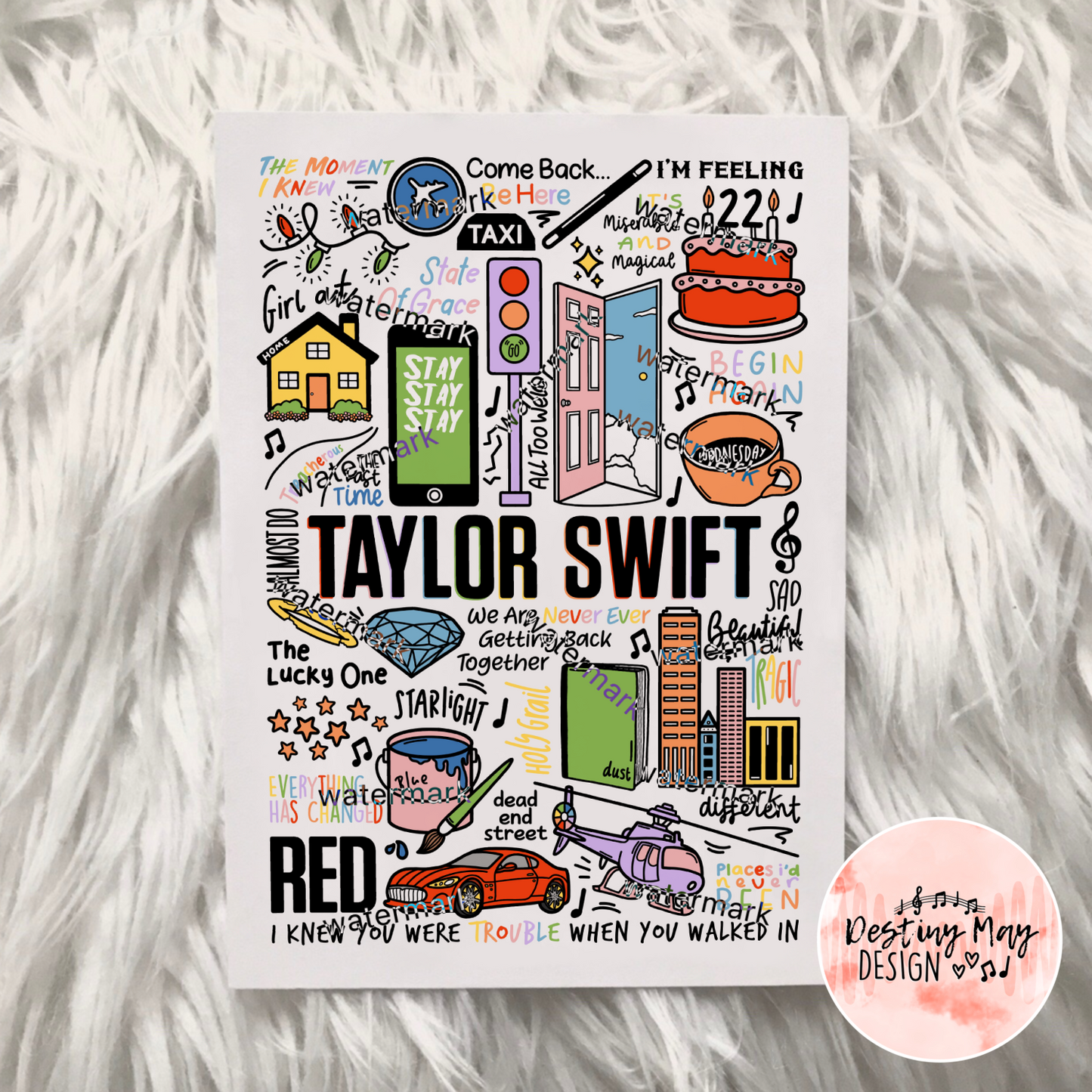 Taylor Swift Red print