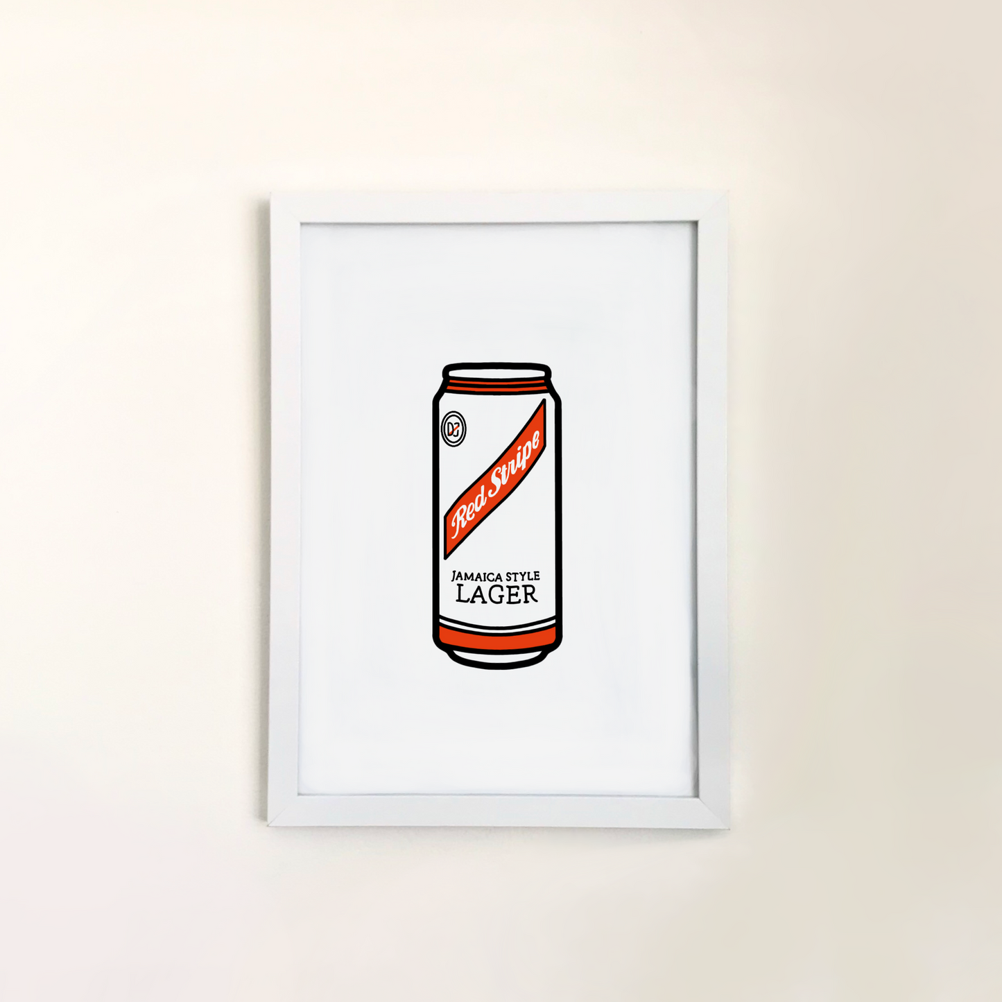 Red Stripe beer print