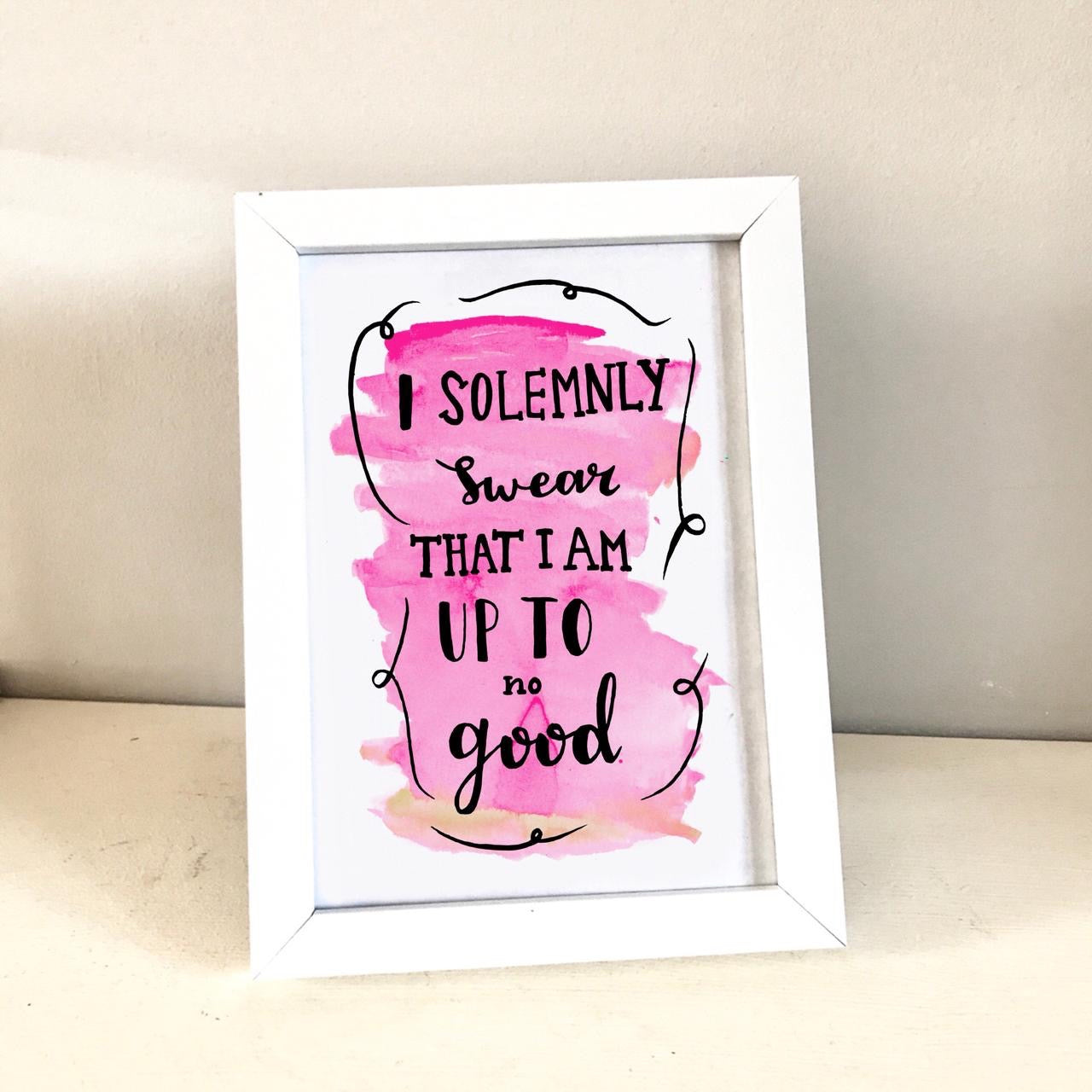 Harry Potter solemnly swear print