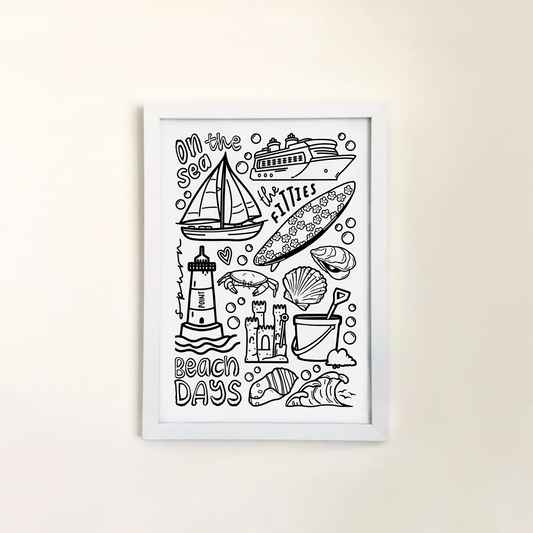 Cleethorpes fitties beach print