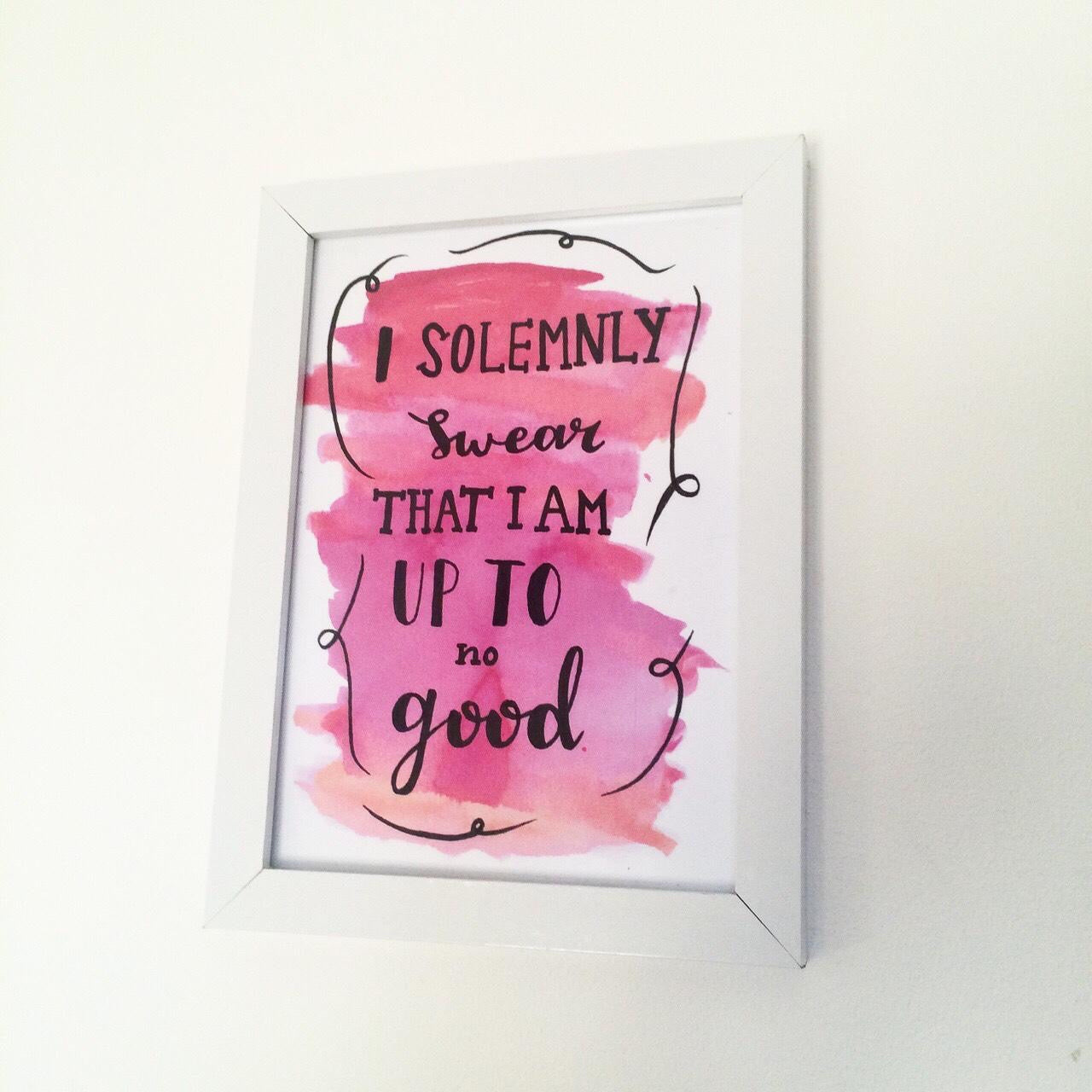 Harry Potter solemnly swear print