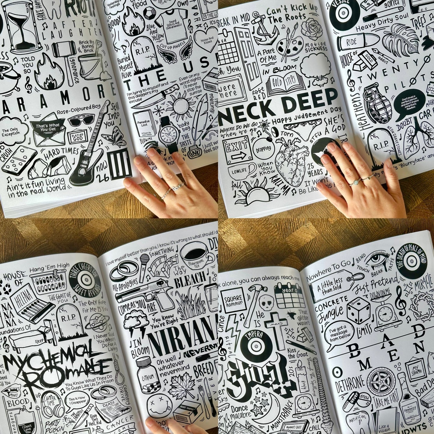 Rock colouring book
