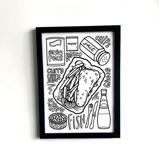 Cleethorpes fish and chips print