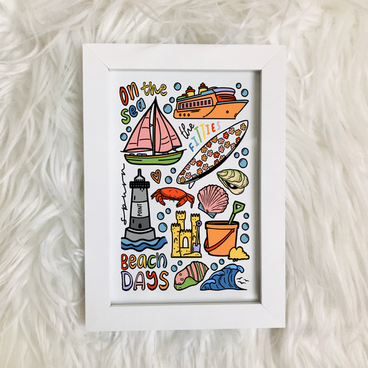 Cleethorpes fitties beach print