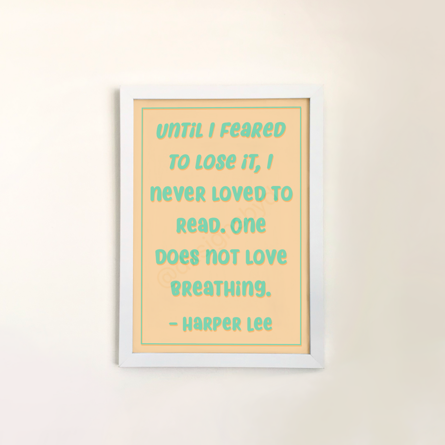 Reading bookish quote print