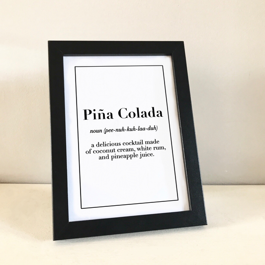 Piña Colada definition print